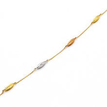 Real Gold 3 Color 2057 Bracelet BR1044 - 18K Gold Jewelry