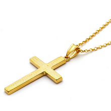 Real Gold Big Cross Necklace with Chopard Chain 7701 CWP 1673 - 18K Gold Jewelry