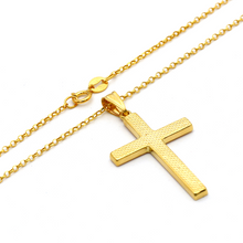 Real Gold Big Cross Necklace with Chopard Chain 7701 CWP 1673 - 18K Gold Jewelry