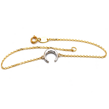 Real Gold 2 Color Moon Bracelet 3344 - 18K Gold Jewelry