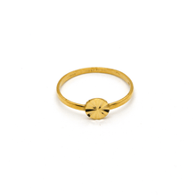 Real Gold Round Glittering Ring (SIZE 7) R1344 - 18K Gold Jewelry