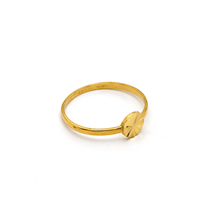 Real Gold Round Glittering Ring (SIZE 7) R1344 - 18K Gold Jewelry