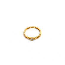 خاتم حزام ربط من الذهب الحقيقي GL2048 (مقاس 4) R2306 