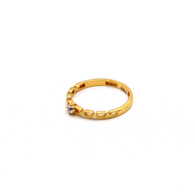 خاتم حزام ربط من الذهب الحقيقي GL2048 (مقاس 4) R2306 