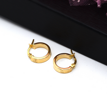 Real Gold Round GZCR Small Clip Earring Set 5853/10 E1744