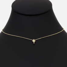Real Gold 3D Movable Cross Adjustable Size Necklace 5198 /111 N1227 + Free Liquid Lipstick - 18K Gold Jewelry