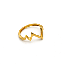 Real Gold Wave Ring 0086 (Size 8) R1798