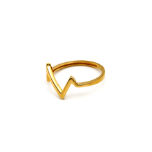 Real Gold Wave Ring 0086 (Size 5) R1795