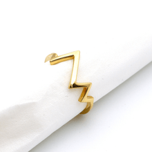 Real Gold Wave Ring 0086 (Size 5) R1795