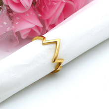 Real Gold Wave Ring 0086 (Size 8) R1798