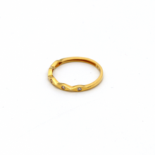 خاتم حجر مثلث من الذهب الحقيقي 0047 R2013 (مقاس 8.5)