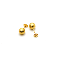 Real Gold Texture Ball Earring Set 0007/v89 E1632 - 18K Gold Jewelry