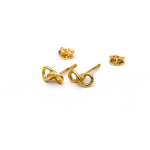 Real Gold Plain Infinity Earring Set 0858 E1752