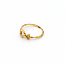 Real Gold Arrow Heart Ring 0592 (Size 7) R2055