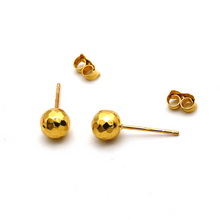 Real Gold Bee Comb Round Earring Set 0006 E1640 - 18K Gold Jewelry