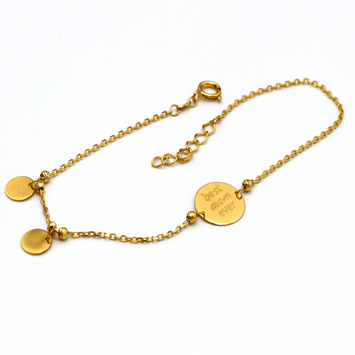 Real Gold Best Mom Ever Bracelet (19 C.M) 6961-111 BR1431