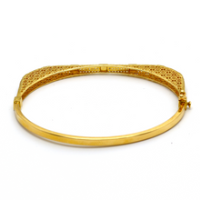 Real Gold Cr Square Bangle 2021 (SIZE 17) BA1161 - 18K Gold Jewelry