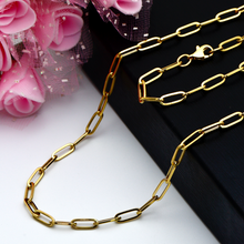 Real Gold Solid Link Chain Necklace 1425 (45 C.M) CH1114