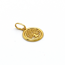 Real Gold 1 Side Tree Pendant 0170 P 1645 - 18K Gold Jewelry