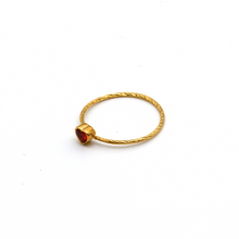 خاتم من الذهب الحقيقي على شكل قلب وحجر روبي  R2179 0002 (مقاس 9)