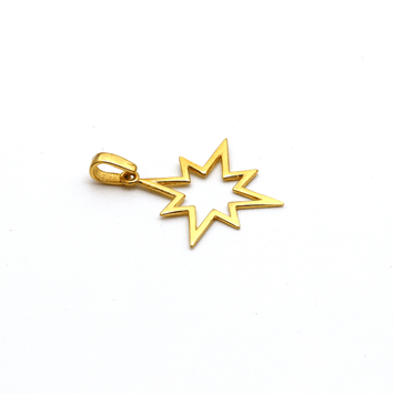 Real Gold Plain Star Flash Pendant 0112 P 1793