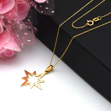 Real Gold Plain Star Necklace 0164 CWP 1793