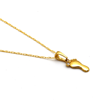 Real Gold Small Foot Necklace 0200 CWP 1798
