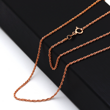 Real Gold Rose Gold Rope Chain 1 M.M (50 C.M) CH1127