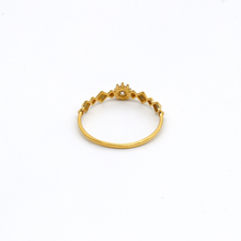 Real Gold Cube Stone Ring 0103 (Size 8) R1882