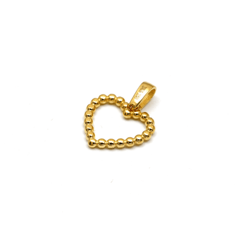 Real Gold Bubble Heart Pendant 0321 P 1803