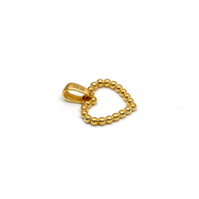 Real Gold Bubble Heart Pendant 0321 P 1803