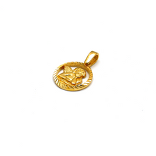 Real Gold Round Small Angel Pendant 0407 P 1804