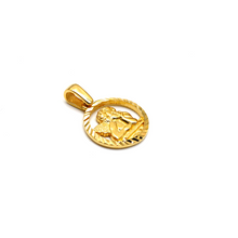قلادة الملاك الصغيرة المستديرة من الذهب الحقيقي P 1804 0407