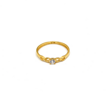 خاتم حجر إنفينيتي من الذهب الحقيقي 0523 (مقاس 9) R2142