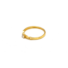 Real Gold Infinity Center Stone Ring 0523 (Size 10) R2178