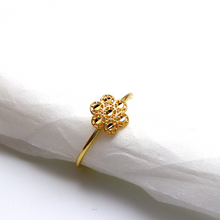 Real Gold Flower Beads Ring 0346 (Size 8) R1900