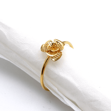 Real Gold Rose Layer Ring 0328 (Size 6) R1902