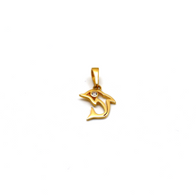 Real Gold Small Dolphin Pendant 0720 P 1808