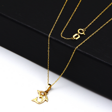 Real Gold Small Dolphin Necklace 0720 CWP 1808
