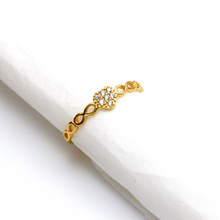 Real Gold Infinity Heart Ring 0559 (Size 9) R2150
