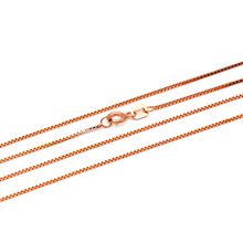 Real Gold Rose Gold Box Chain 0.9 M.M (55 C.M) CH1142