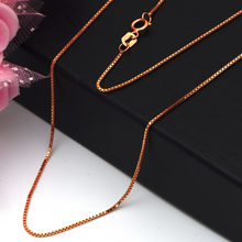 Real Gold Rose Gold Box Chain 0.9 M.M (55 C.M) CH1142