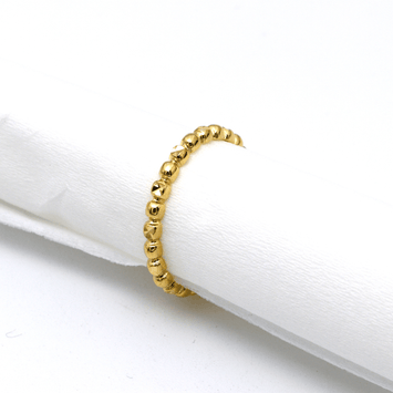 Real Gold Textured Ball Bubble Design Ring 2836 (SIZE 5) R2294