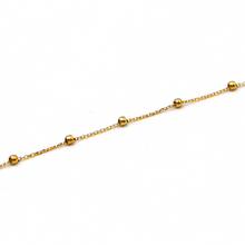 Real Gold 1 Ball1 in One Inch Adjustable Size Bracelet 18U33/0001 BR1466