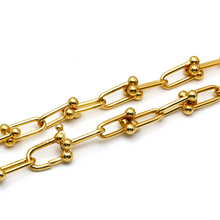 قلادة سلسلة هاردوير من الذهب الحقيقي مع قفل 0372 (50 سم) CH1174 TF 