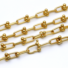 قلادة سلسلة هاردوير من الذهب الحقيقي مع قفل 0372 (40 سم) CH1173 TF 