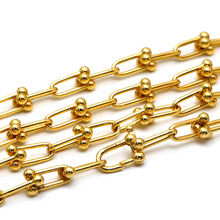 قلادة سلسلة هاردوير من الذهب الحقيقي مع قفل 0372 (50 سم) CH1174 TF 