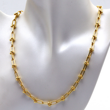 Real Gold GZTF Hardware With Real TF Lock Solid Chain Necklace 0372 (40 C.M) CH1173