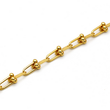 Real Gold GZTF Hardware With Real TF Lock Solid Chain Bracelet 0372 (20 C.M) BR1554