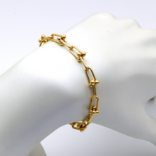 Real Gold GZTF Hardware With Real TF Lock Solid Chain Bracelet 0372 (18 C.M) BR1553